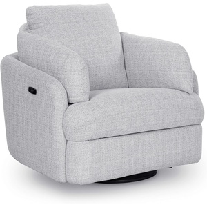 image:imageSignature Design by Ashley Alainmont 1Piece Swivel Power Recliner StoneLight Gray
