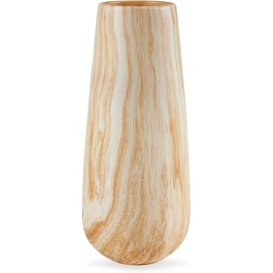 image:imageSignature Design by Ashley Cammen Contemporary Indoor 10 Abstract Ceramic Tabletop Vase with Wide Mouth Light Brown amp White14
