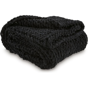image:imageSignature Design by Ashley Chaddon Black Chunky Knit Throw BlanketBlack