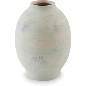 image:imageSignature Design by Ashley Clayson Vintage Indoor 12 Distressed Ceramic Tabletop Vase Beige amp Light Green7 W x 7 D x 10 H