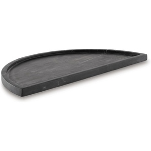 image:imageSignature Design by Ashley Cortsen Casual FoodSafe Semicircular Marble Tray Black