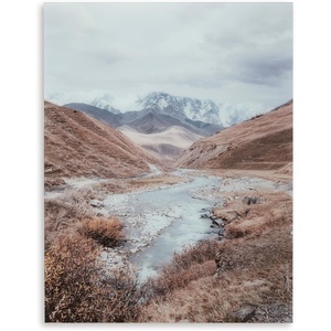 image:imageSignature Design by Ashley Darinby Contemporary Nature Glass Wall Art 36 x 48 Inches Medium Brown amp Light Gray