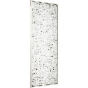 image:imageSignature Design by Ashley Daxonport Modern Canvas Textured Wall Art 24 x 60 Inch White amp Gray