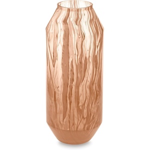 image:imageSignature Design by Ashley Dushby Vase Blown Glass Vase With Blush Pink Swirl Finish Modern Accent for Faux and Dried Florals 688 W x 688 D x 95 H625 W x 625 D x 15 H