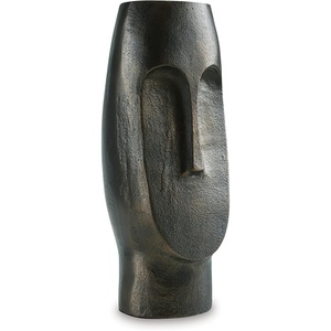 image:imageSignature Design by Ashley Elanman Contemporary Indoor 11 Cast Aluminum Tabletop Vase with Wide Mouth Gray amp Dark Brown45 W x 475 D x 12 H