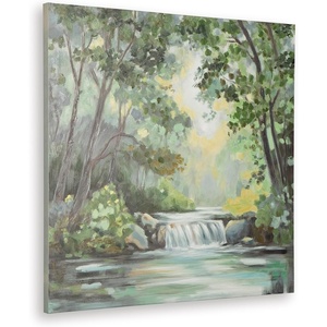 image:imageSignature Design by Ashley Evermaddick Contemporary Landscape Wall Art 36 x 36 Inches Green amp Gray