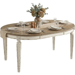 image:imageSignature Design by Ashley Extendable Round to Oval Dining Table WhiteWhitewash