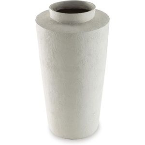 image:imageSignature Design by Ashley Flurinworth Minimalist Indoor Polyresin Floor Vase with Wide Mouth and Irregular Textured Pattern White1525 W x 15 D x 29 H