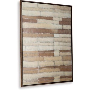 image:imageSignature Design by Ashley Framed Canvas Wall Art 36x48 Neutral Abstract