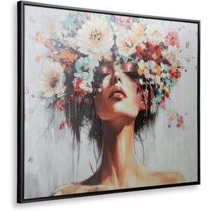 image:imageSignature Design by Ashley Framed Canvas Wall Art Floral Woman 50x40