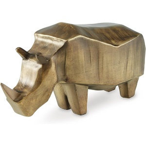image:imageSignature Design by Ashley Gentwell Rhino Sculpture Gold Statue