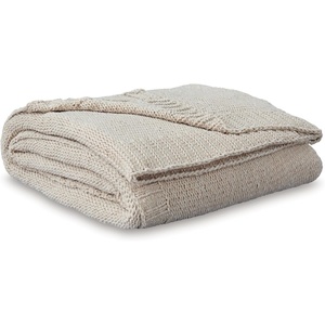image:imageSignature Design by Ashley Gold Chenille Throw Blanket Soft Chunky KnitBeige