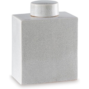 image:imageSignature Design by Ashley Haddworth Jar Ceramic Jar With OffWhite Crackle Glaze Accent Piece for Dining Room Den or Traditional Home Decor 8 W x 475 D x 11 H1549 Ounces