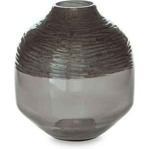 image:imageSignature Design by Ashley Harpwick Vase Iridescent Gray Blown Glass Vase with HandCarved Pattern Modern Accent for Faux and Dried Floral Arrangements 825 W x 825 D x 1013 HSmall