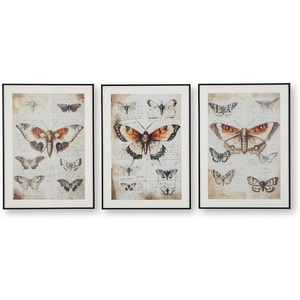 image:imageSignature Design by Ashley Jossletts Framed Wall Art Set of 3 Butterfly