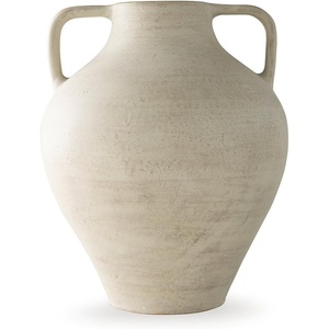 image:imageSignature Design by Ashley Justy Large Terra Cotta Vase Antiqued Beige
