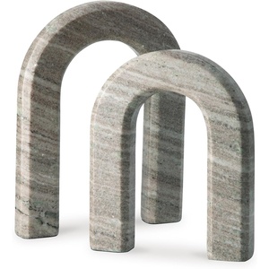 image:imageSignature Design by Ashley Large Arched Sculpture Set of 2 Taupe Keithton
