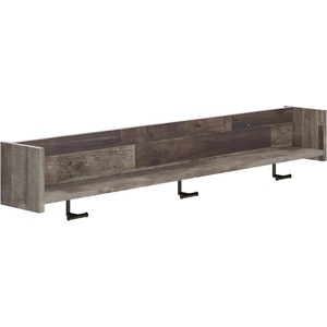 image:imageSignature Design by Ashley Neilsville Wall Mounted Coat Rack with Shelf WhitewashGrayish Brown