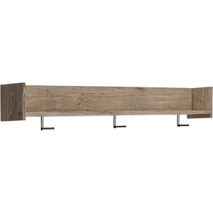 image:imageSignature Design by Ashley Neilsville Wall Mounted Coat Rack with Shelf WhitewashNatural Beige