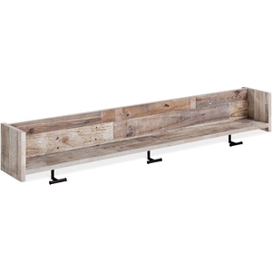 image:imageSignature Design by Ashley Neilsville Wall Mounted Coat Rack with Shelf WhitewashWhitewash