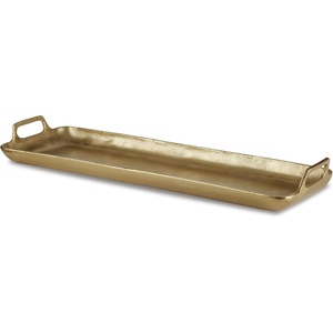 image:imageSignature Design by Ashley Posy Rectangle Gold Decorative Metal Tray