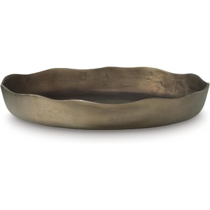 image:imageSignature Design by Ashley Round Decorative Tray 205 in Champagne Gold