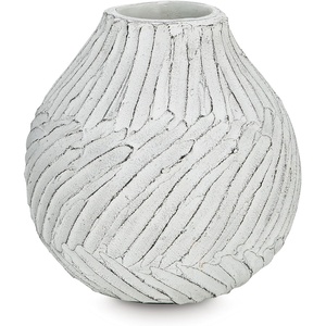 image:imageSignature Design by Ashley Round Terra Cotta Vase Distressed WhiteWhite