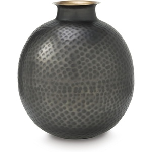 image:imageSignature Design by Ashley Tall Hammered Metal Flower Vase PewterGold