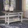 image:imageSignature Design by Ashley 1Piece Farmhouse Sofa Table Flip TopGrayWhite