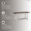 image:imageSignature Design by Ashley 1Piece Farmhouse Sofa Table Flip TopGrayWhite