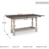 image:imageSignature Design by Ashley 1Piece Farmhouse Sofa Table Flip TopGrayWhite
