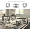 image:imageSignature Design by Ashley 3Piece Glass Top Round Coffee Table Set Black