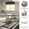 image:imageSignature Design by Ashley 3Piece Glass Top Round Coffee Table Set Black