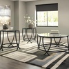 image:imageSignature Design by Ashley 3Piece Glass Top Round Coffee Table Set Black