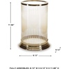 image:imageSignature Design by Ashley Aavinson Traditional 1188 Glass Candle Holder Metallic amp Clear8W x 8D x 12H