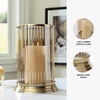 image:imageSignature Design by Ashley Aavinson Traditional 1188 Glass Candle Holder Metallic amp Clear8W x 8D x 12H