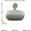 image:imageSignature Design by Ashley Acario Traditional Frosted Glass Jar with Cast Aluminum Textured Topper Light Brown and Metallic 1125 W x 538 D x 1763 H3046 Ounces