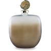 image:imageSignature Design by Ashley Acario Traditional Frosted Glass Jar with Cast Aluminum Textured Topper Light Brown and Metallic 1125 W x 538 D x 1763 H4186 Ounces
