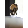 image:imageSignature Design by Ashley Acario Traditional Frosted Glass Jar with Cast Aluminum Textured Topper Light Brown and Metallic 1125 W x 538 D x 1763 H4186 Ounces
