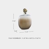 image:imageSignature Design by Ashley Acario Traditional Frosted Glass Jar with Cast Aluminum Textured Topper Light Brown and Metallic 1125 W x 538 D x 1763 H4186 Ounces