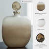 image:imageSignature Design by Ashley Acario Traditional Frosted Glass Jar with Cast Aluminum Textured Topper Light Brown and Metallic 1125 W x 538 D x 1763 H4186 Ounces