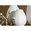 image:imageSignature Design by Ashley Azerton Contemporary Indoor Metal Dots Vase and Sculpture Accessory Set Set of 5 White amp Metallic