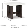 image:imageSignature Design by Ashley Burkhaus End Table Marble and Wood
