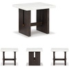 image:imageSignature Design by Ashley Burkhaus End Table Marble and Wood