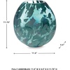 image:imageSignature Design by Ashley Cartshaw Contemporary Abstract Watertight Glass 663 Vase GreenLight Green