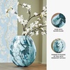 image:imageSignature Design by Ashley Cartshaw Contemporary Abstract Watertight Glass 663 Vase GreenLight Green
