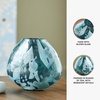 image:imageSignature Design by Ashley Cartshaw Contemporary Abstract Watertight Glass 663 Vase GreenLight Green