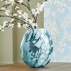 image:imageSignature Design by Ashley Cartshaw Contemporary Abstract Watertight Glass 663 Vase GreenLight Green