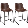 image:imageSignature Design by Ashley Centiar 24 Counter Height Modern Bucket Barstool Set of 2 Brown amp Mid Century Centiar Dining Bucket Chair Set of 2 Black and Brown