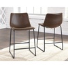 image:imageSignature Design by Ashley Centiar 24 Counter Height Modern Bucket Barstool Set of 2 Brown amp Mid Century Centiar Dining Bucket Chair Set of 2 Black and Brown